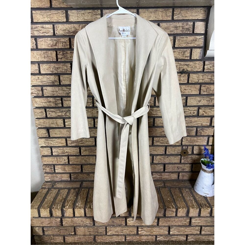 Light tan‎ trench coat ultra suede size 10